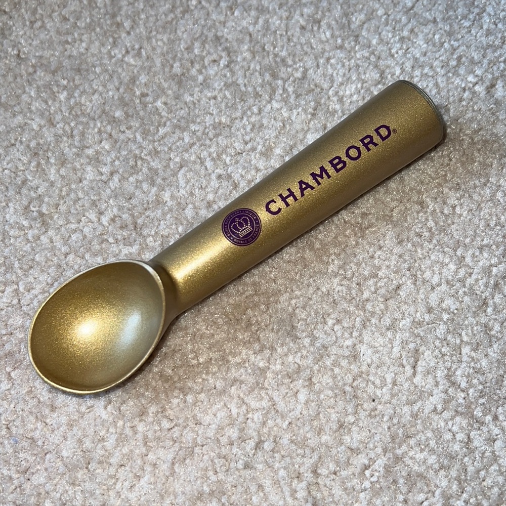 NWOT Chambord Black Raspberry Liquor Gold Ice Cream Serving Scoop Scooper 7"